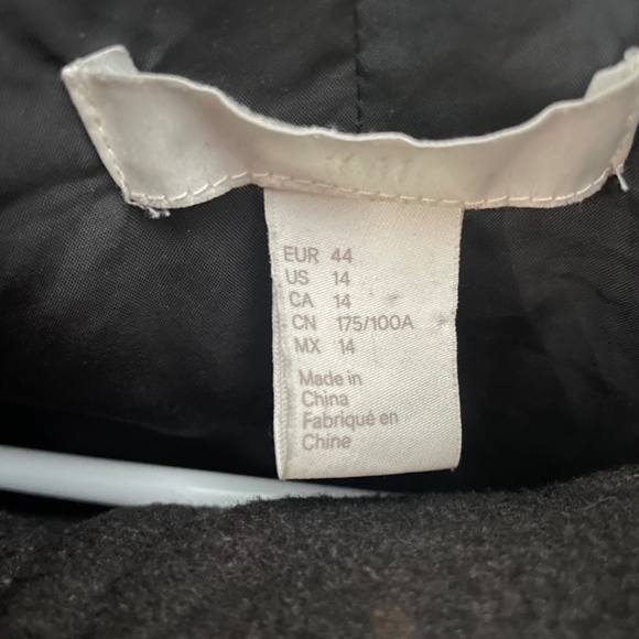 H&M double-breasted dark grey jacket size L unisex - Picture 11 of 11